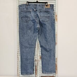 WRANGLER AUTHENTICS JEANS 40X29 Med Wash Denim Reg Fit Western Cowboy Workwear